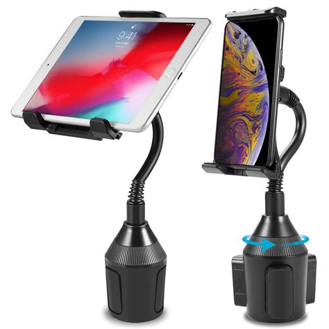 Luxmo Car Cup Holder Mount For Ipad Phone 360 Degrees Rotatable Cup