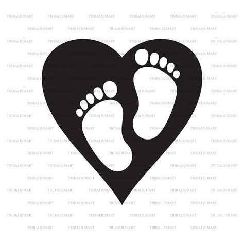 Free 234 Baby Footprint Heart Svg Svg Png Eps Dxf File