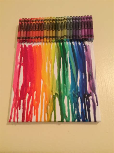 Melted Crayon Rainbow Art Melting Crayons Rainbow Art Art Diy Tie