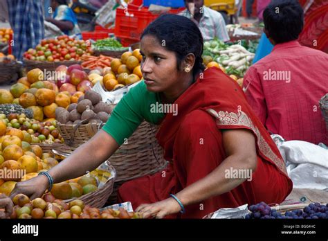 Market Trader India Stock Photo Alamy