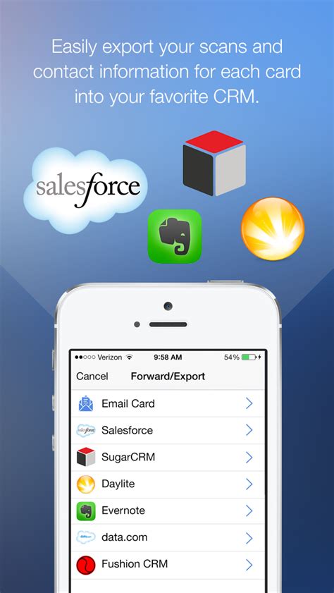 It allows users to download apps from the apple store and. CircleBack Launches ScanBizCards Enterprise for Salesforce.com