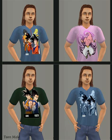 Realm of magic, and the sims freeplay. Mod The Sims - Dragonball Z T-Shirts for male ages Child ...