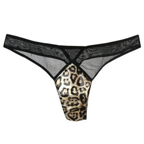 Hot Silk Sexy Women Thongs G String Leopard Panties Female Underwear