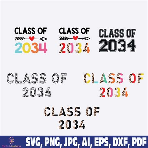 Class Of 2034 Svg Png Half Leopard Cheetah Print Class Of 2034