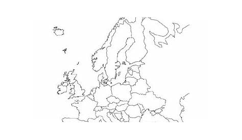 map of europe worksheet