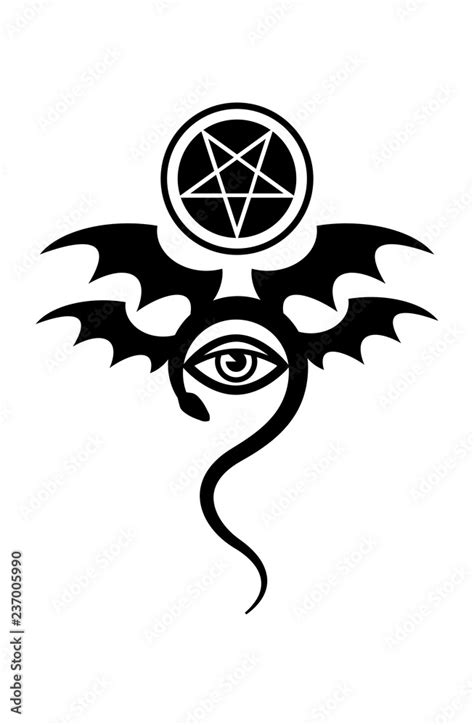 Evil Eye The Greater Malefic Mystical Symbol Of Black Magic Emblem