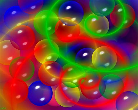 Assorted Color Bubble Illustration Sphere Colorful Bubbles Digital