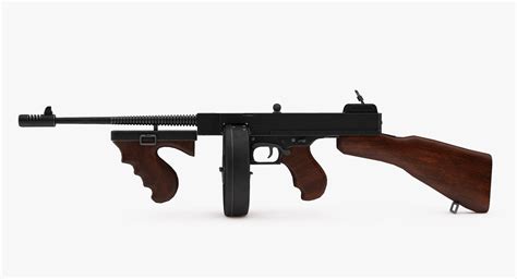 Thompson Submachine Gun 3d Model Turbosquid 1739548