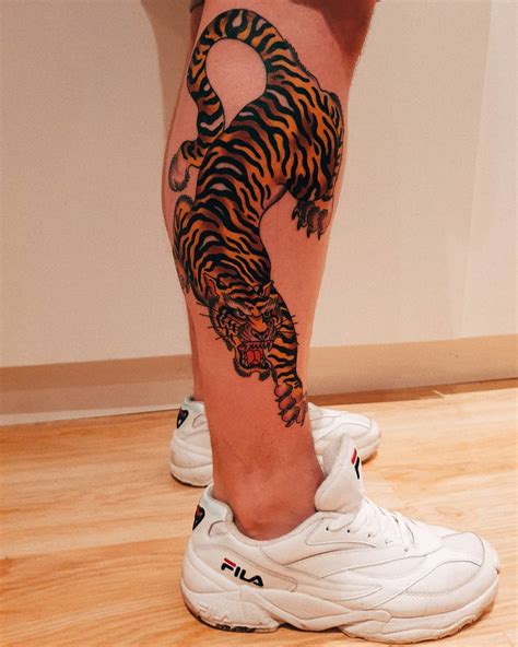 Traditional Tiger Tattoo Traditional Tattoo Design Ja