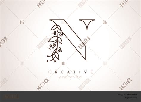 N Letter Logo Organic Vector And Photo Free Trial Bigstock