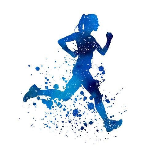Silhouette Girl Running Png Female Runner Sublimation Design