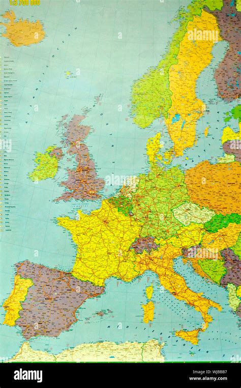 Whole Europe Map Stock Photo Alamy