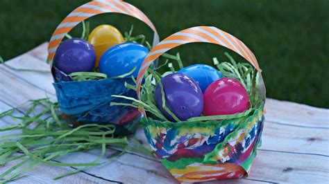Easter Craft For Kids Diy Paper Plate Watercolor Easter Baskets