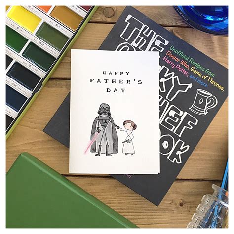 With father's day approaching, it's time to find the best gift in the galaxy! Starwars Father's Day Card Leia // star wars card, darth vader, princess leia, funny card ...
