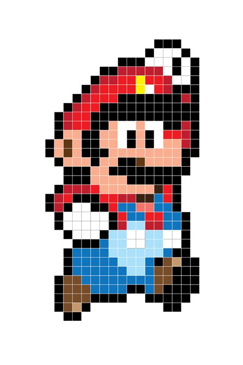 Mario Perler Fuse Bead Pixel Pattern Perler Bead Mario Perler Art