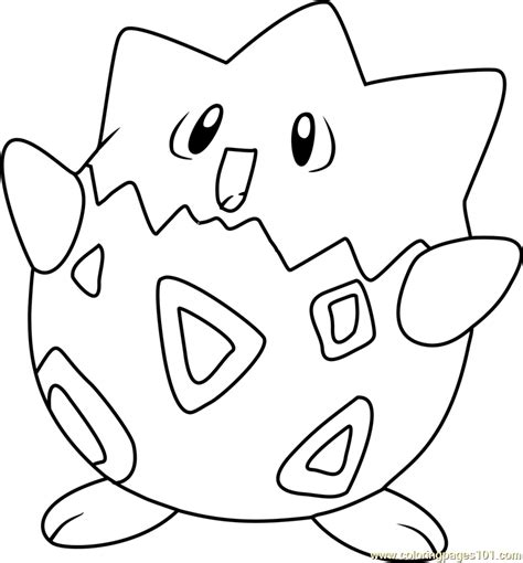Togepi Pokemon Coloring Page For Kids Free Pokemon Printable Coloring