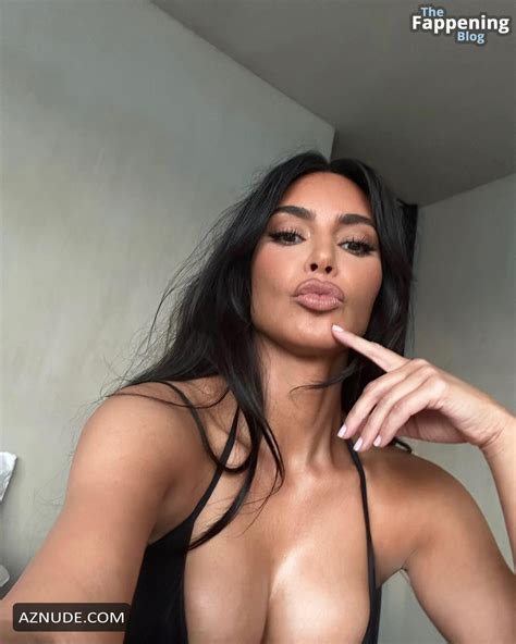 kim kardashian sexy and sultry selfie photos showing off hot boobs aznude