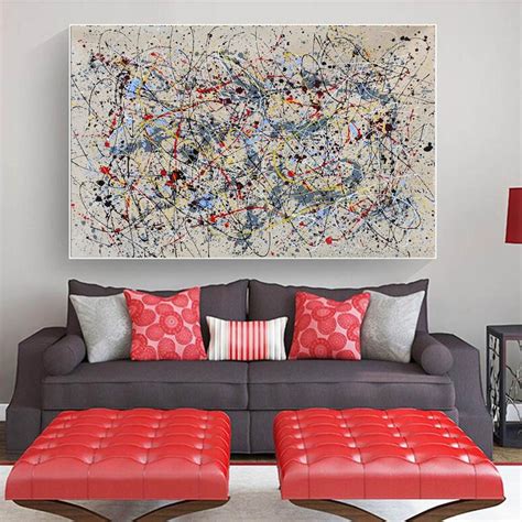 Original Abstract Painting Jackson Pollock Style Painting On Etsy