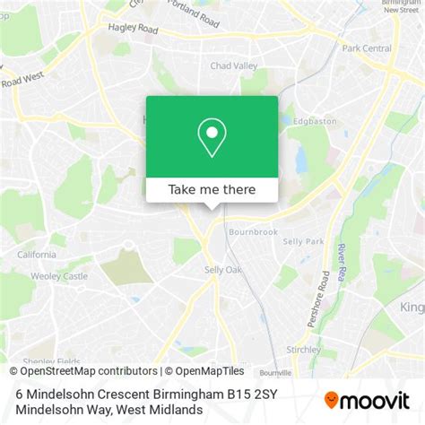 How To Get To 6 Mindelsohn Crescent Birmingham B15 2sy Mindelsohn Way