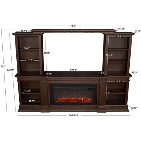 Constructed of solid wood, veneered mdf and powder coated steel. Real Flame Monte Vista Electric Fireplace Entertainment ...