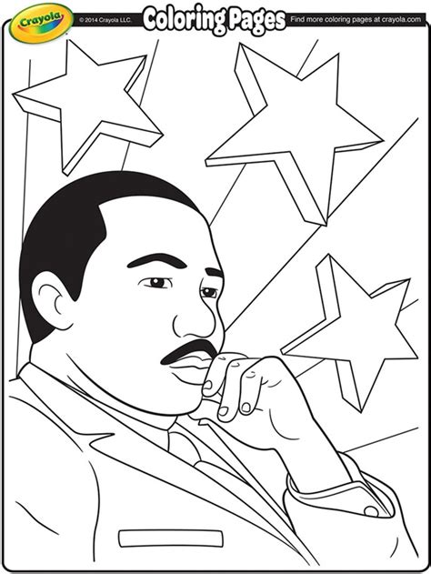 We've added over 2,000 new coloring pages and organized them by calendar so it's easier to find what you want! Martin Luther King, Jr. Coloring Page | crayola.com