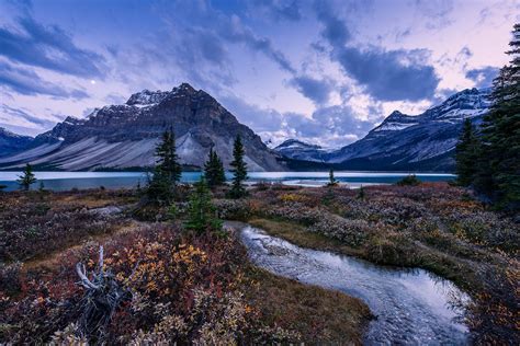 Banff National Park Bow Lake Hd Wallpaper Background Image