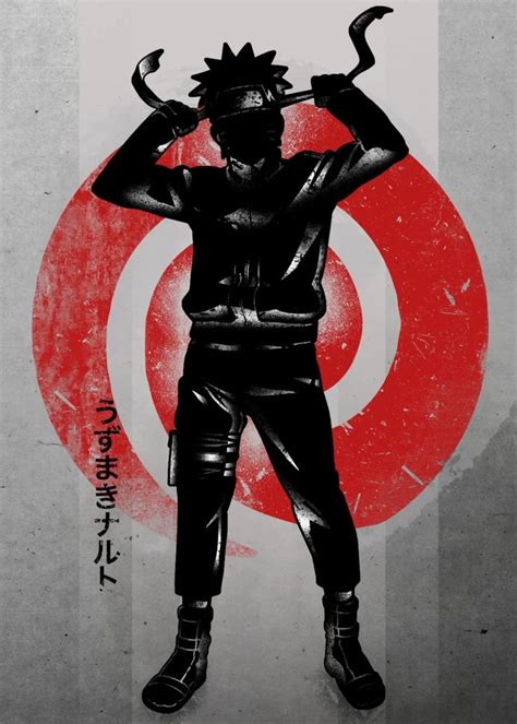 Crimson Naruto Poster By Fanfreak Displate Metal Posters Naruto