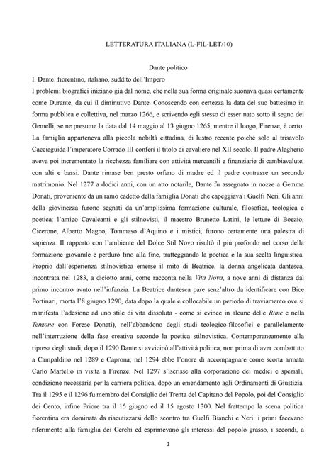 Met del cibo al mondo finisce nella spazzatura. SAGGIO BREVE SULLA FIGURA POLITICA DI Dante - StuDocu