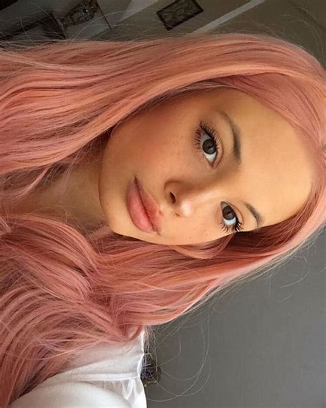 Pastel Rose Pink Hair In 2021 Hair Color Pink Peach Hair Dyed Hair