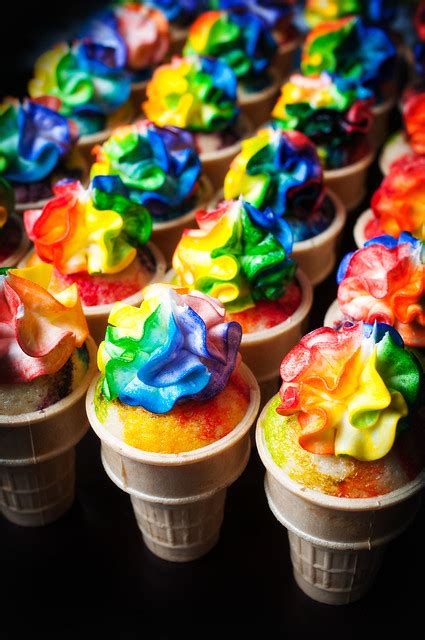 Rainbow Ice Cream Cupcakes