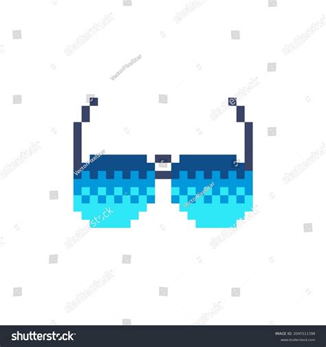 Sunglasses Pixel Art Style Icon Element เวกเตอร์สต็อก ปลอดค่า