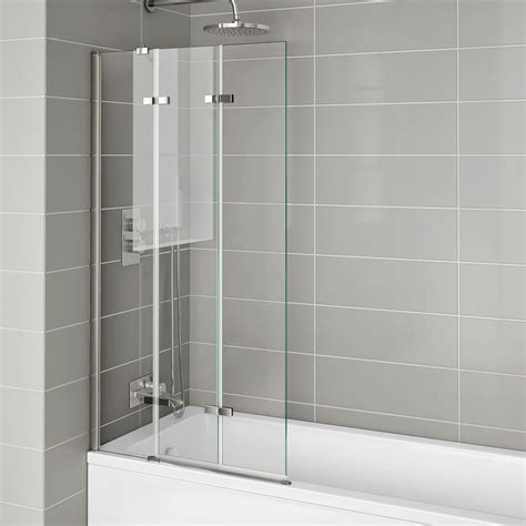 800mm Folding Bath Shower Screen Luxury Modern Easy Clean Glass