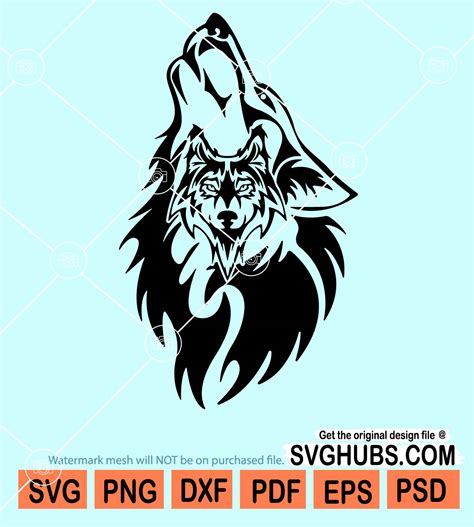 Howling Wolf Svg File Wolf Svg Mountain Wolf Svg Wolf Pack Etsy Uk Images
