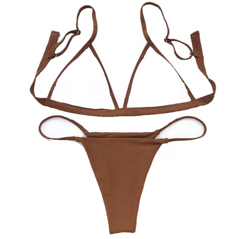 New Design Sexy Girl Photos Brazilian Tiny Bikini Soft Padding Bra Swim Suit Girls Women