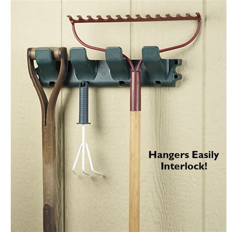Garden tool hangers for garage. Garden Tool Hanger Organizer Garage Yard Lawn Broom Rake ...