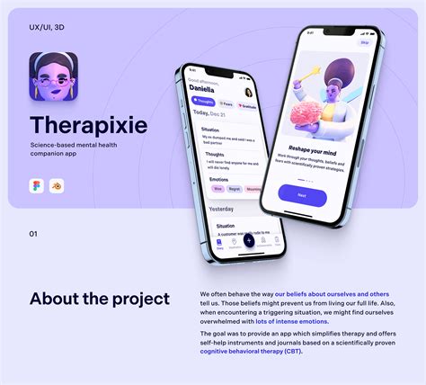 Therapixie — Mental health companion app on Behance
