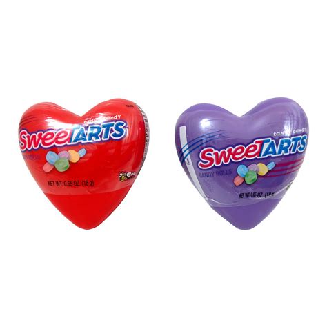 Plastic Hearts Filled W Sweetart Candy 12 Ct Beehive
