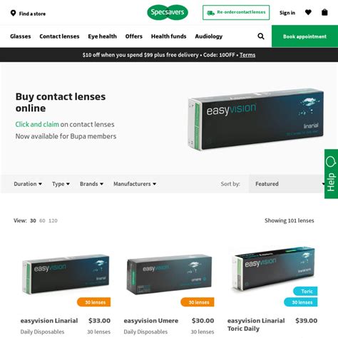 Free varifocals polarising lenses from £59 free ultraclear superclean free thin + light lenses free reactions 2 for 1 varifocal glasses contact lenses free contact lens trial 50% off glasses with contact lenses hearing best value for hearing aids invisible hearing aids from £495 free hearing tests rechargeable hearing aids from £995 Contact Lenses: $50 off $199 + Free Delivery @ Specsavers ...