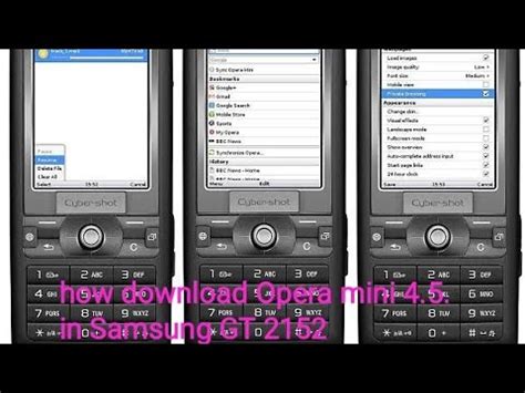 Whenever i start surfing the internet using opera mini and maybe stop using opera mini for let's say a few hours, all the tabs that i have visited just now will be am i the only one facing this problem or this is how opera mini operates? Opera mini download in Samsung GT 2152 I real video. - YouTube