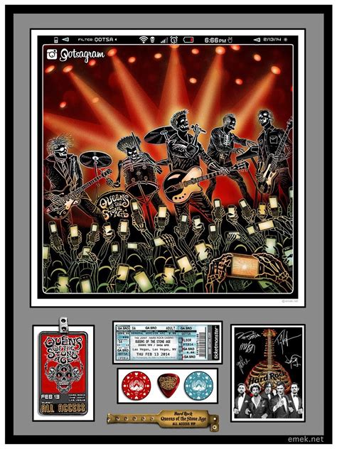 Inside The Rock Poster Frame Blog Emek Queens Of The Stone Age Las Vegas Poster And Condom