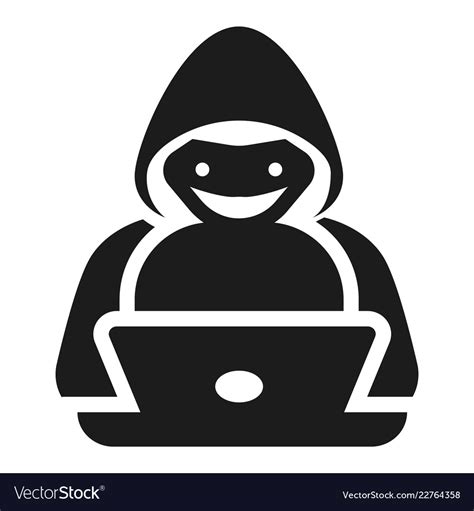 Hacker Icon Simple Style Royalty Free Vector Image