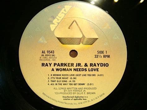 Ray Parker Jr And Raydio A Woman Needs Love Lp Source Records ソースレコード）