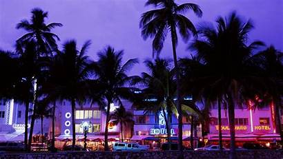 Miami Street Lights Cars Beach Palm Wallpapersafari