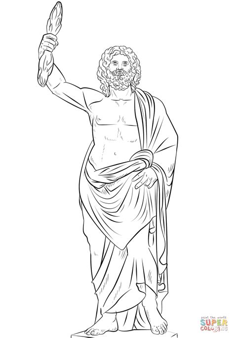 Miles de dibujos para colorear y pintar de mitología griega, de tus personajes y dibujos favoritos! Dibujo de Zeus el Dios Griego para colorear | Dibujos para ...