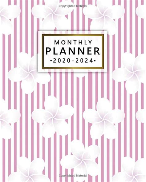 2020 2024 Monthly Planner 5 Year Monthly Calendar And Organizer With
