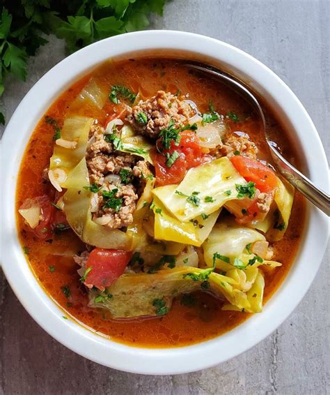 Unstuffed cabbage soup is super easy and has all of the tastes you love. Unstuffed Cabbage Roll Soup
