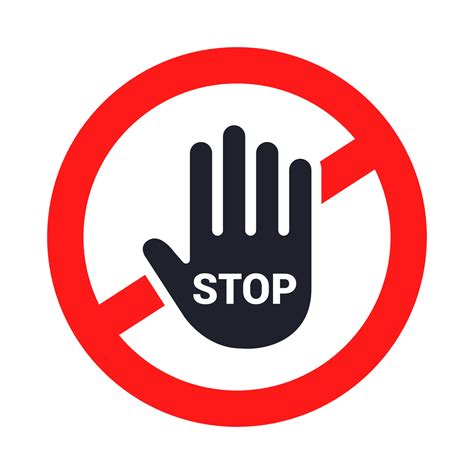 stop sign the hand stops flat vector illustration 2096079 vector art at vecteezy