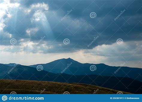 Frignano Park Sunset Monte Cimone Northern Apennines Stock Image