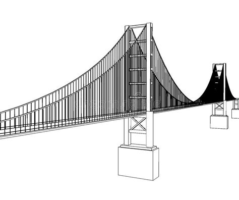 Vector Golden Gate Bridge San Francisco Stock Vector Illustration