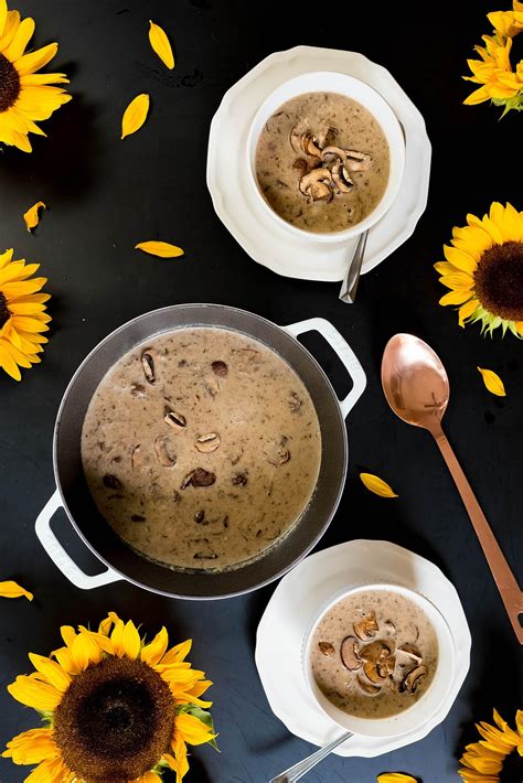 Preheat oven to 400 degrees. Creamy Mushroom Brie Soup - Sed Bona